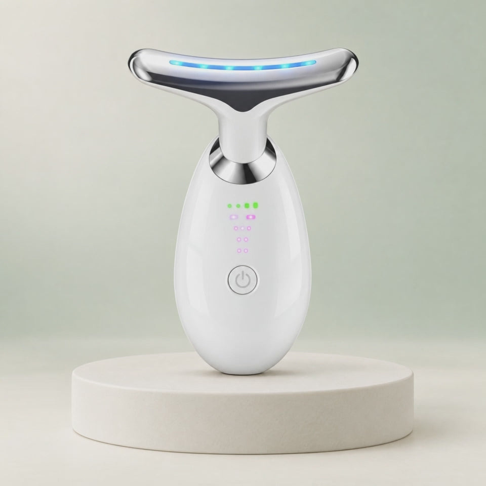 Contorno · Masajeador facial con microcorriente y luz LED